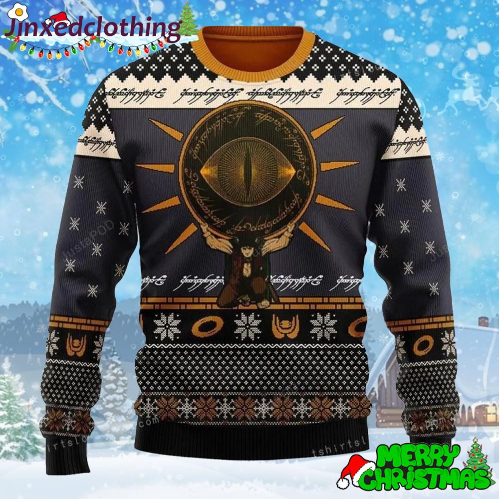 The Lord Of The Rings Burden Ugly Sweater Christmas Party 